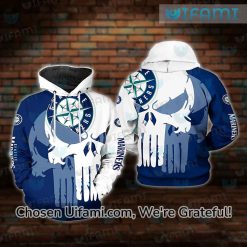 Mariners Hoodie 3D Detailed Punisher Skull Seattle Mariners Gifts
