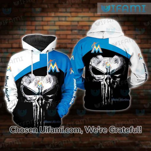 Marlins Hoodie 3D Best-selling Punisher Skull Miami Marlins Gifts