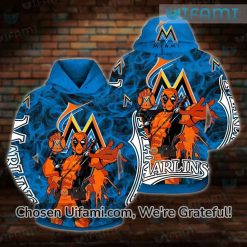 Marlins Hoodie 3D Bold Deadpool Miami Marlins Gifts