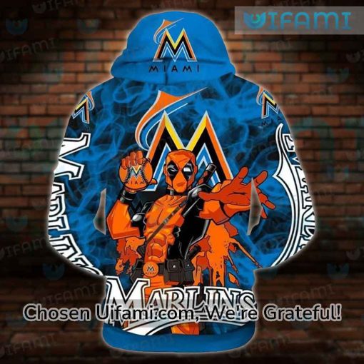 Marlins Hoodie 3D Bold Deadpool Miami Marlins Gifts