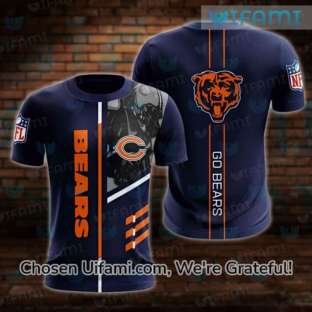 Men Chicago Bears T-Shirt 3D Fun-loving Go Bears Unique Chicago Bears Gifts  - Personalized Gifts: Family, Sports, Occasions, Trending