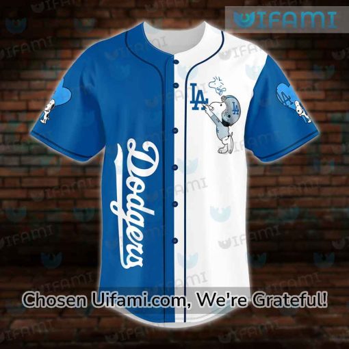 Men LA Dodgers Jersey Funny Peanuts Snoopy Best Dodgers Gifts For Her