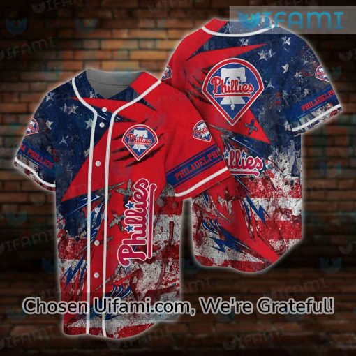 Men Phillies Jersey Bountiful USA Flag Philadelphia Phillies Gift