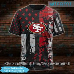 Mens 49ers Shirt 3D Surprising USA Flag Personalized 49ers Gifts Best selling