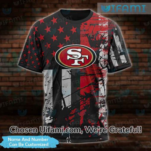 Mens 49ers Shirt 3D Surprising USA Flag Personalized 49ers Gifts
