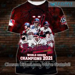 Mens Atlanta Braves Shirt 3D World Series Champions 2021 Braves Gift Ideas