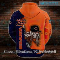 Mens Bears Hoodie 3D Graceful Eddie The Head Chicago Bears Gifts For Men 2