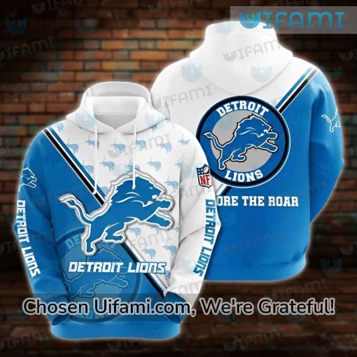 Mens Detroit Lions Hoodie 3D Restore The Roar Unique Detroit Lions Gifts