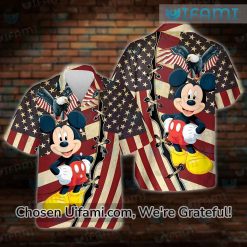 Mens Mickey Mouse Hawaiian Shirt Glamorous USA Flag Mickey Mouse Gifts For Women