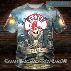 Mens Red Sox Shirt 3D Jack Skellington Red Sox Fathers Day Gift