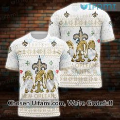 Mens Saints Shirt 3D Priceless Gnomes Christmas New Orleans Saints Gifts For Him