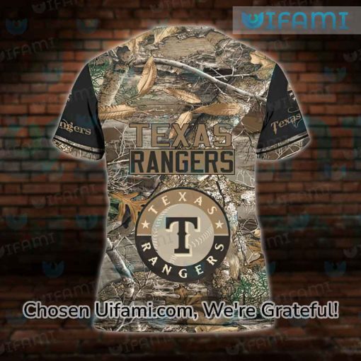 Mens Texas Rangers Shirt 3D Special Hunting Camo Texas Rangers Father’s Day Gifts