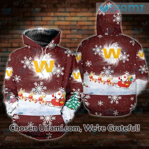 Men’s Washington Commanders Hoodie 3D Famous Christmas Commanders Gift