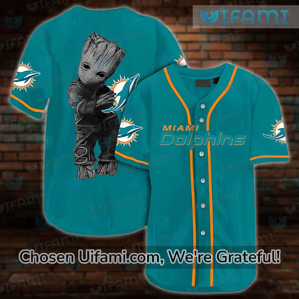 Miami Dolphins Baseball Jersey Groot Miami Dolphins Gift - Personalized  Gifts: Family, Sports, Occasions, Trending