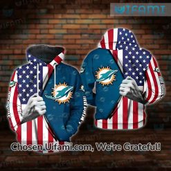 Miami Dolphins Camo Hoodie 3D Terrific USA Flag Miami Dolphins Gifts For Him