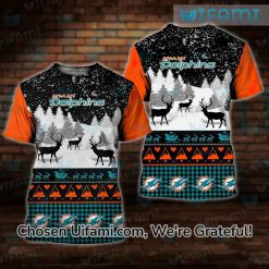 Miami Dolphins Christmas Shirt 3D Valuable Miami Dolphins Gift