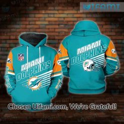 Miami Dolphins Full Zip Hoodie 3D Affordable Miami Dolphins Christmas Gifts