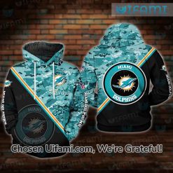 Miami Dolphins Military Hoodie 3D Surprise Camo Miami Dolphins Gift