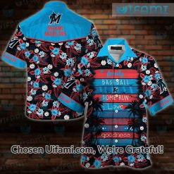 Miami Marlins Hawaiian Shirt Home Run Peace Magnificent Miami Marlins Gifts