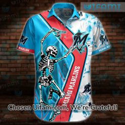 Miami Marlins Hawaiian Shirt Skeleton Inexpensive Marlins Gifts