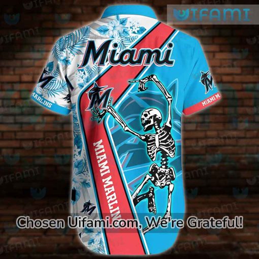 Miami Marlins Hawaiian Shirt Skeleton Inexpensive Marlins Gifts