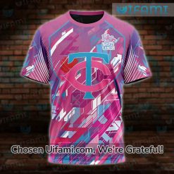 Minnesota Twins Clothing 3D Practical Breast Cancer Twins Baseball Gifts