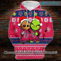 Minnesota Twins Zip Up Hoodie 3D Special Christmas Groot Grinch MN Twins Gifts