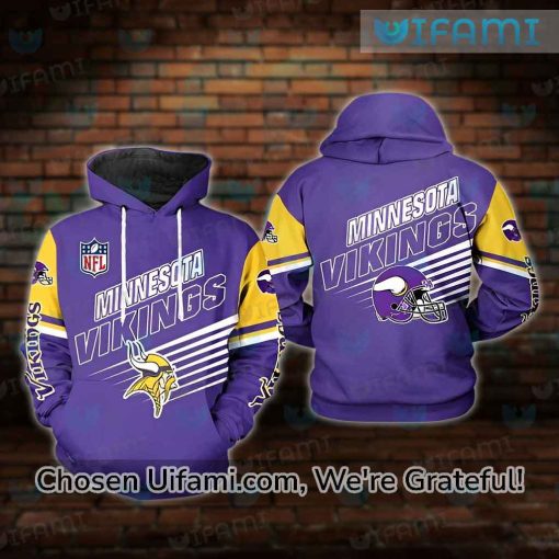 Minnesota Vikings Purple Hoodie 3D Breathtaking Vikings Gift