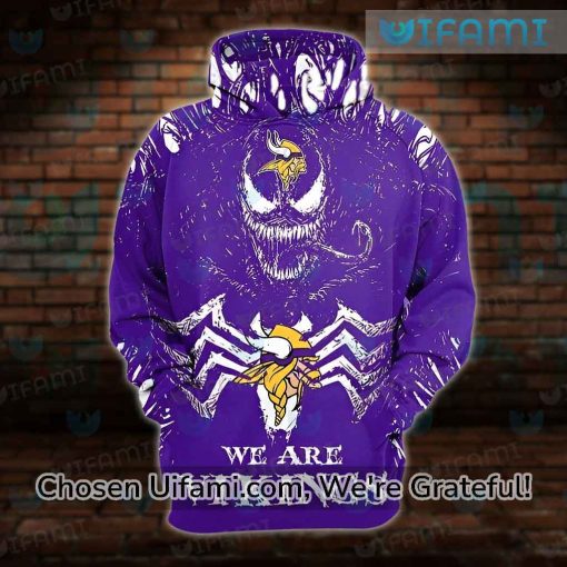 Minnesota Vikings Youth Hoodie 3D Charming Venom We Are Vikings Vikings Gift