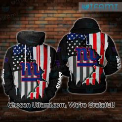 NFL Giants Hoodie 3D Worthwhile USA Flag New York Giants Christmas Gifts