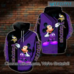 NFL Vikings Hoodie 3D Worthwhile Mickey Minnesota Vikings Gifts For Men