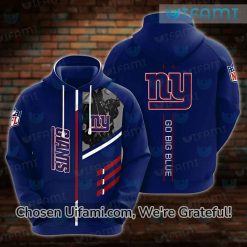 NY Giants Full Zip Hoodie 3D Awesome Go Big Blue New York Giants Gift