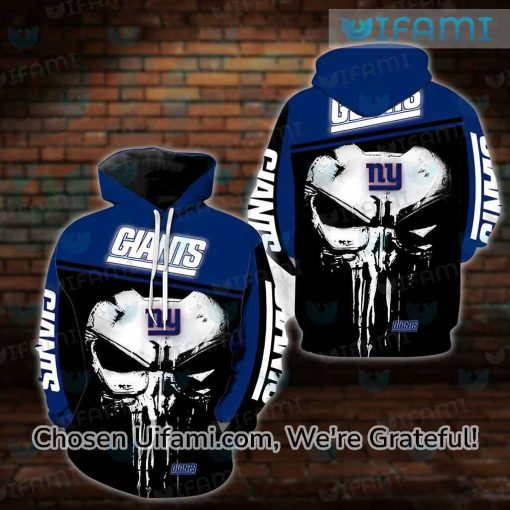 NY Giants Hoodie Mens 3D Latest Punisher Skull New York Giants Gift