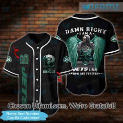 NY Jets Baseball Jersey Custom Awesome Grim Reaper Jets Christmas Gifts