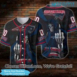 New England Patriots Baseball Jersey Special Custom Grim Reaper Patriots Gift