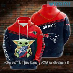 New England Patriots Zip Up Hoodie 3D Baby Yoda Go Pats Patriots Gift Ideas