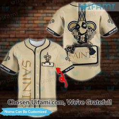 Custom Name Saints Baseball Jersey Skull New Orleans Saints Gift