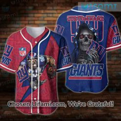 New York Giants Baseball Jersey Radiant Skull NY Giants Gifts For Him