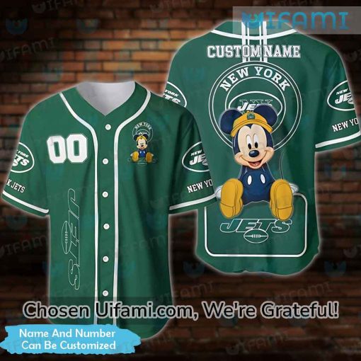 New York Jets Baseball Jersey Custom Perfect Mickey NY Jets Gift