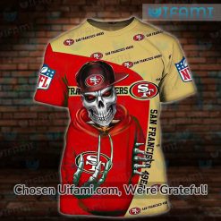 Niners Womens Shirt 3D Selected Skeleton San Francisco 49ers Gift Best selling
