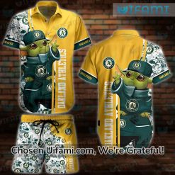 Oakland AS Hawaiian Shirt Baby Yoda Novelty Oakland Athletics Gifts 1
