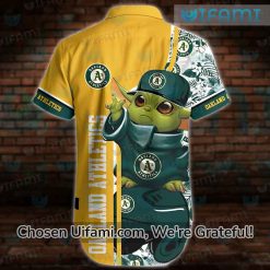 Oakland AS Hawaiian Shirt Baby Yoda Novelty Oakland Athletics Gifts 4