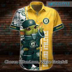 Oakland AS Hawaiian Shirt Baby Yoda Novelty Oakland Athletics Gifts 5