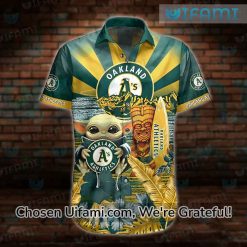 Oakland Athletics Hawaiian Shirt Baby Yoda Memorable Oakland Athletics Gifts