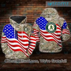 Oakland Athletics Hoodie 3D Best USA Flag Camo Oakland AS Gifts