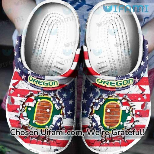 Oregon Ducks Crocs USA Flag Oregon Ducks Gift