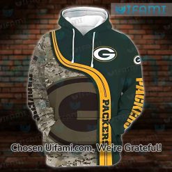 Packers Army Hoodie 3D Hilarious Camo Green Bay Packers Gifts For Him