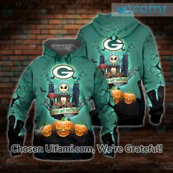 Packers Hoodie 3D Lighthearted Jack Skellington Green Bay Packers Gift