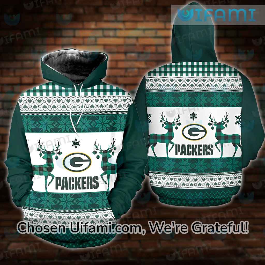 Merry Christmas 2023 Heart Pattern Green Bay Packers New Trends 3D Hoodie  Christmas Gift For Men And Women - Freedomdesign