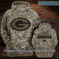 Packers Military Hoodie 3D Popular Camo Green Bay Packers Gifts For Him